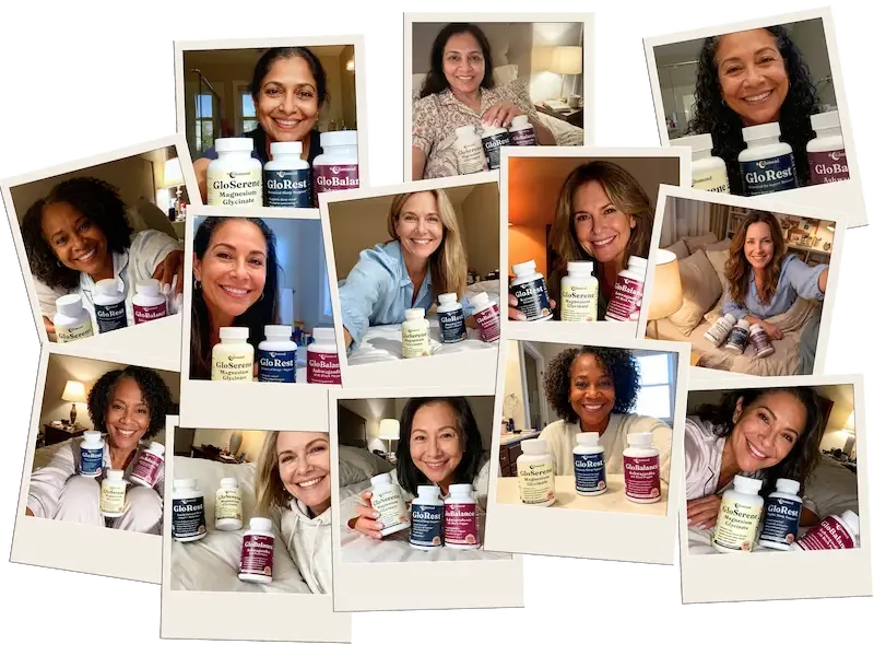 Real women with their Glomend products
