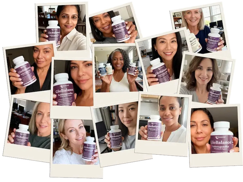 Real women with their Glomend products