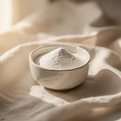 Magnesium glycinate powder in a bowl